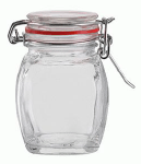 Burka ar cieši noslēdzošu vāku, stikla, 100 ml.