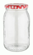 Burka, stikla, 984ml, skrūvējams vāks