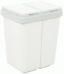 Tvertne atkritumiem, 2x23L, 43x33x51 cm