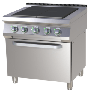 Plīts ar cepeškrāsni, 4 sildvirsmas, SPLT 70/80 11 E, 400V