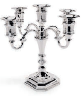 Svečturis, 5 - žuburu, h 26 cm