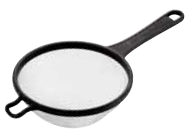 Siets, diam. 100 mm, melns PA rokturis