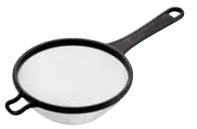 Siets, diam. 120 mm, melns PA rokturis