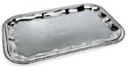 Paplāte, hromēta, 53 x 32, 5 cm