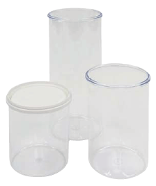Trauks ar vāku, apaļš, 2L, PS, caurspīdīgs