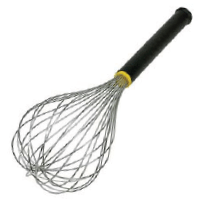 Slotiņa putošanai 12 drātis, 450mm, melns PP rokturis