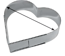 Forma sirds, regulējama, 220-270mm, h-70 mm