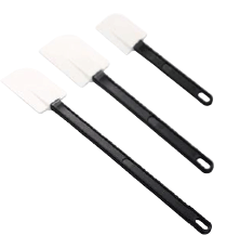 Lāpstiņa silikona 68x115 mm, melns rokturis, 350 mm