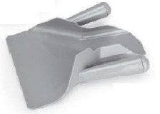 Lāpstiņa frī kartupeļiem, 2 rokturi, PC, 23x21 cm