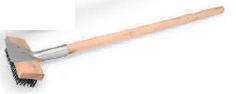 Birste ar skrāpi un koka rokturi, 75 cm, 5.5x18 cm