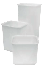 Trauks ar vāku, 5 litri, plastmasas, 140x170x345 mm