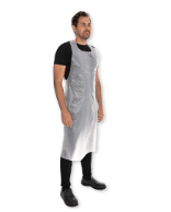 Priekšauti, HDPE, 125x70 cm, balti, 100 gab., 750 gr.