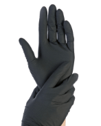 Cimdi, nitrils, izmērs M, 200gab. melni