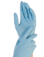 Cimdi, nitrils, izmērs S, 100gab. 0.321 kg., zili