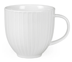 Krūze 350 ml., porcelāna, ar rievām, Phoenix, D-9 cm, H-9 cm