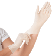 Cimdi, lateksa, izmērs S, 100gab. 0.597kg., balti