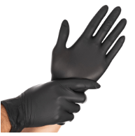 Cimdi, nitrils, izmērs XL, 100gab. 0.45kg., melni