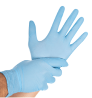 Cimdi, nitrils, izmērs L, 100gab. 0.46kg., gaiši zili