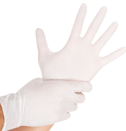 Cimdi, nitrila, balti, 100gab., M izmērs.