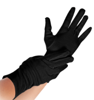 Cimdi , kokvilnas, 28 cm, 10/XL, melni, 12 pāri