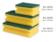 Švamme uzkopšanai, 9.5x7x4.5 cm, dzeltena ar zaļu