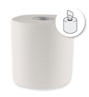 Dvielis pap., rullis, 2 kārtas, balts, 20x25 cm, 450 loksnes