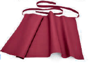 Priekšauts, sarkans 95x50 cm, mazgāt līdz 60 C