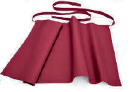 Priekšauts, sarkans, 95x100 cm, mazgāt līdz 60 C