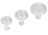 Forma ar izpiedēju (lapiņa), 3 gab., 2.5/3/4 cm