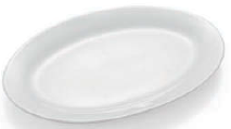 Šķīvis, ovāls, balts. 36x24cm