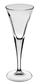 Glāze uz kājas, degvīnam, 4.5 cl, h-14.5 cm