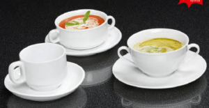 Tase zupa, 250ml, ar osām, balta BIANCO
