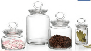 Burka ar vāku, stikla, 240 ml.