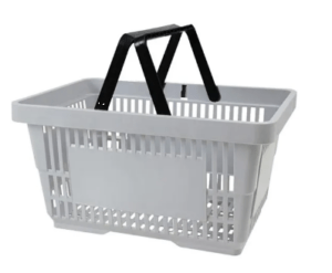 Grozs iepirkumiem 22L, gaši pelēks, 35x22x23 cm