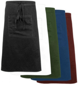 Priekšauts ar kabatu, viesmīļa, 100x70 cm, melns