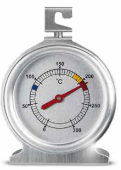 Termometrs krāsnīm, apaļš, 0° + 300°C