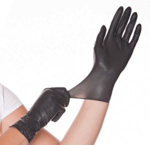 Cimdi, lateksa, izmērs XL, 100gab, melni, DIABLO, 0.58 kg.